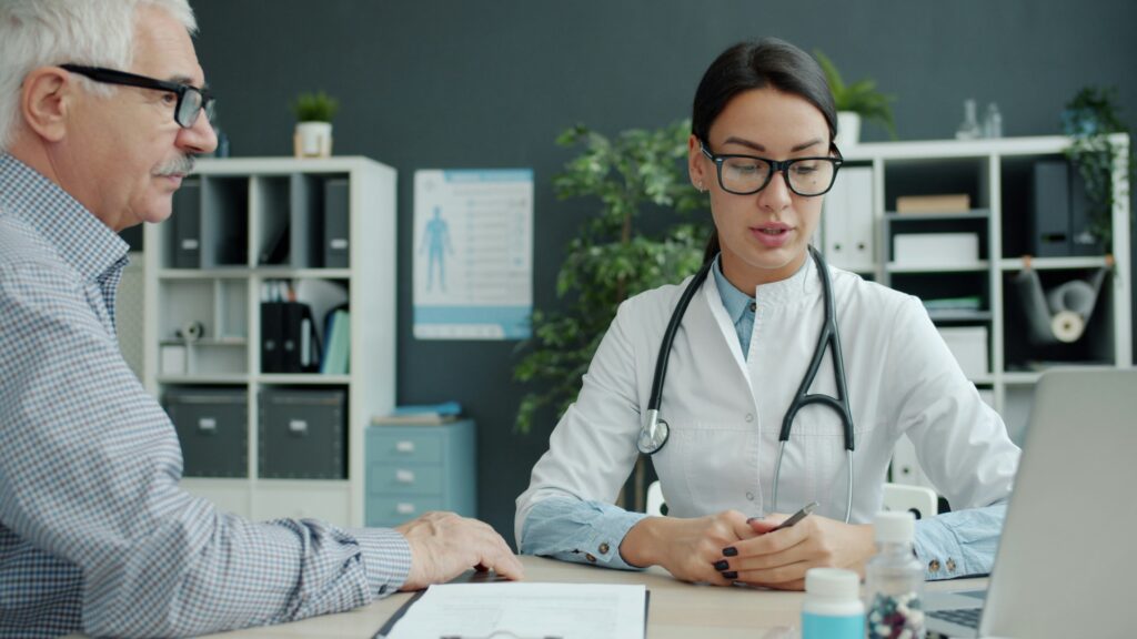 Doctor discussing Homeopathy vs Allopathy treatment options for Diabetes